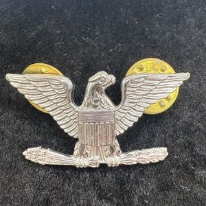 Vintage GEMCO Sterling Silver Colonel Eagle Rank Insignia Pin SER 220
